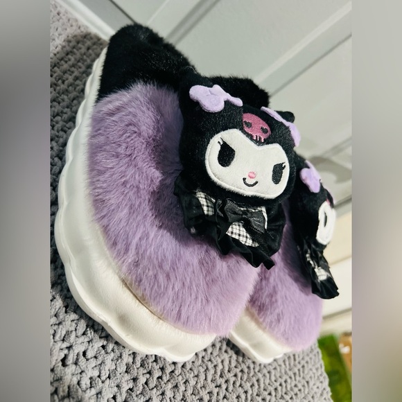 New Sanrio KUROMI size 7 BLACK PURPLE COLOR SO SOFT - Picture 11 of 11